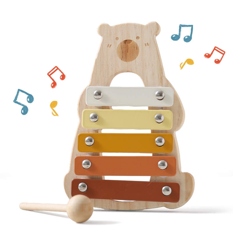 Musical Instrument Glockenspiel - Glockenspiel-oso de dibujos animados de 5