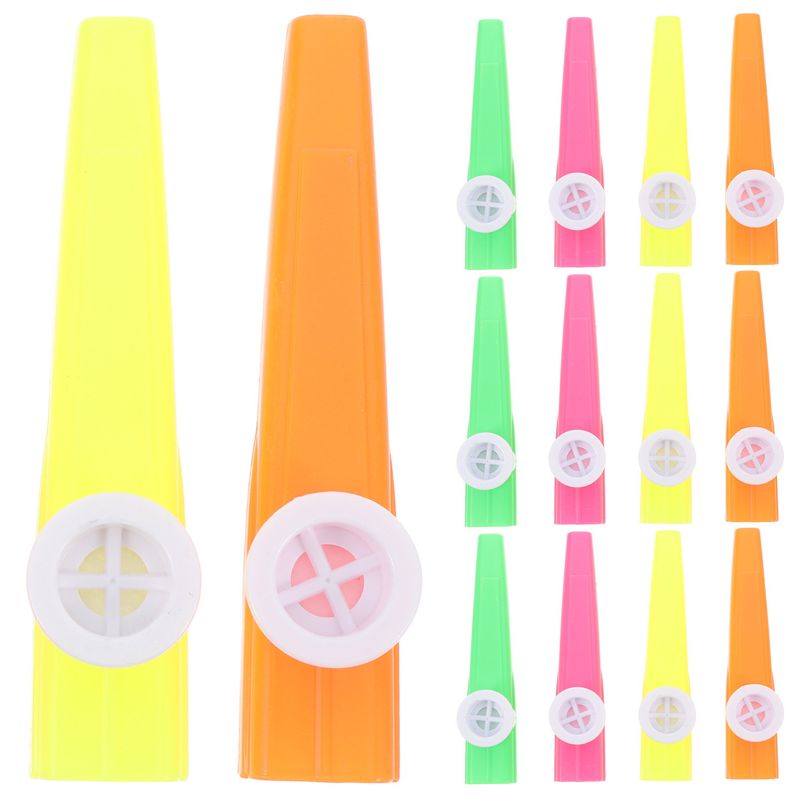Musical Instrument I Play - 24 Kazoos de Plástico de Colores