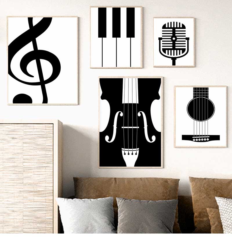 Picture Of Musical Instrument - Pósteres e impresiones de instrumentos minimalistas,