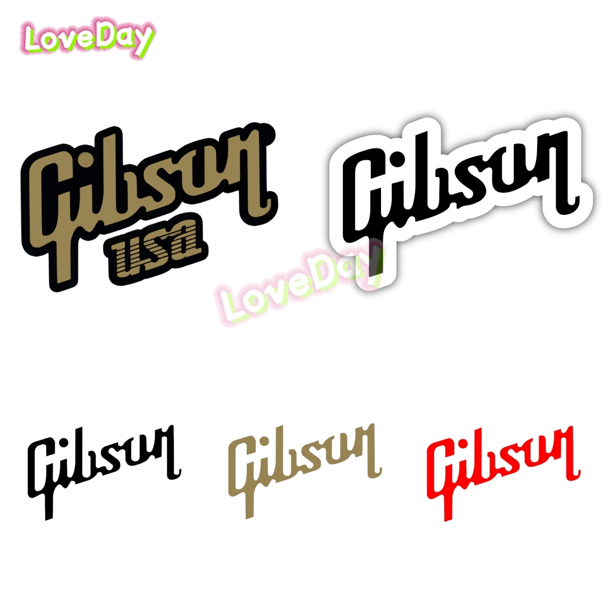 Musical Instrument Logo - Gibson Logo pegatina vinilo guitarra pegatina