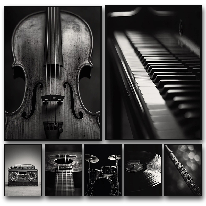 Picture Of Musical Instrument - 1 póster sin marco de instrumentos
