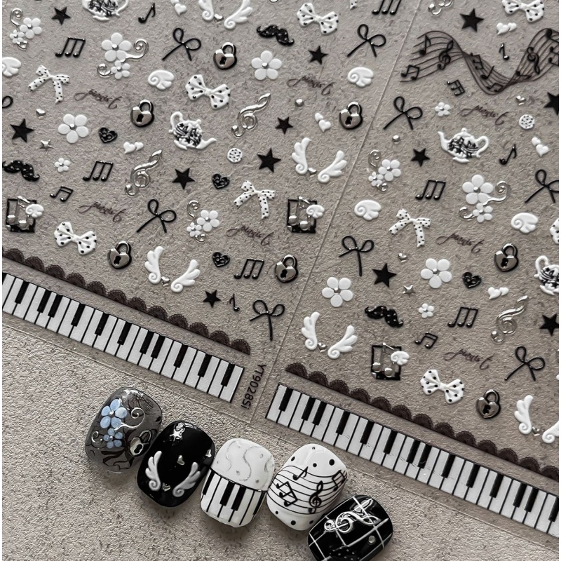 Musical Instrument Images - Pegatinas de Uñas 5D Estilo Música