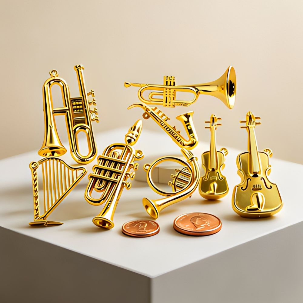 Musical Instrument Xmas Ornaments - 5/18 piezas de adornos aleatorios de