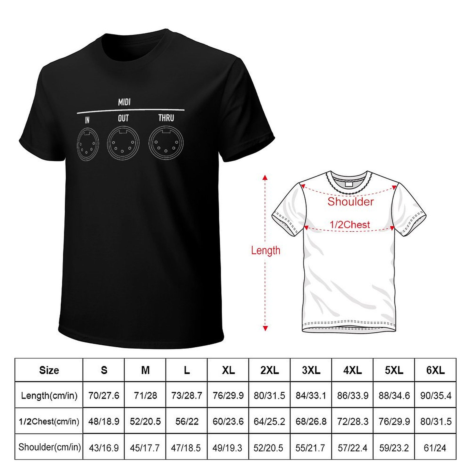 Camiseta Blanca con Diseño de  - Musical Instrument Digital Interface reseña y precio