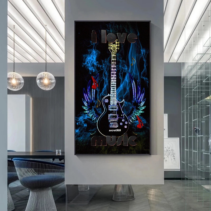 Pósteres artísticos de guitarr - Picture Of Musical Instrument reseña y precio