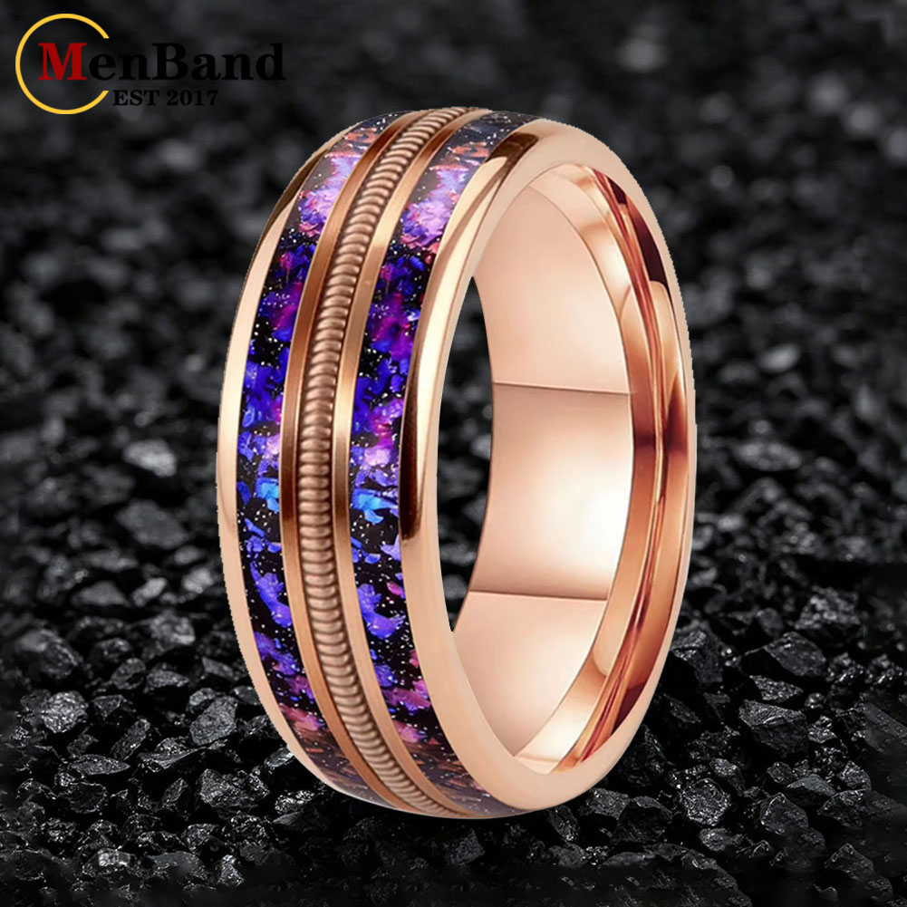 Anillo de boda de moda de 8 mm - Musical Instrument Logo reseña y precio