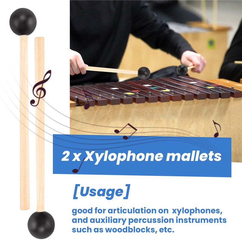 2 unidades de palillos de goma - Musical Instrument Glockenspiel reseña y precio
