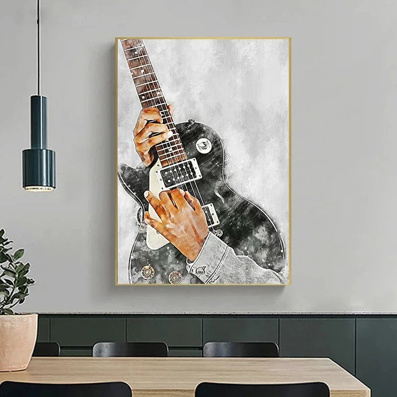 Póster artístico sin marco par - Picture Of Musical Instrument reseña y precio