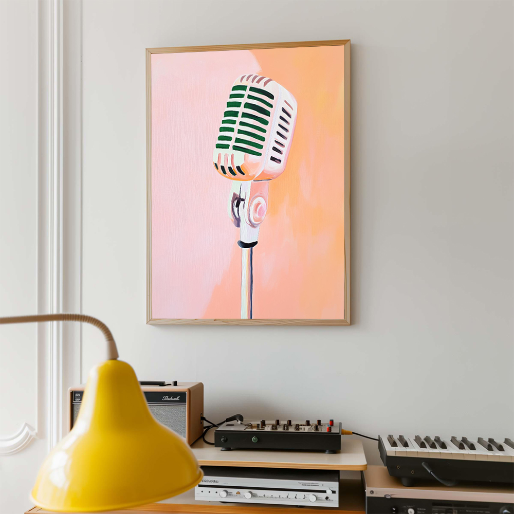 Póster de Arte Musical Retro,  - Picture Of Musical Instrument reseña y precio
