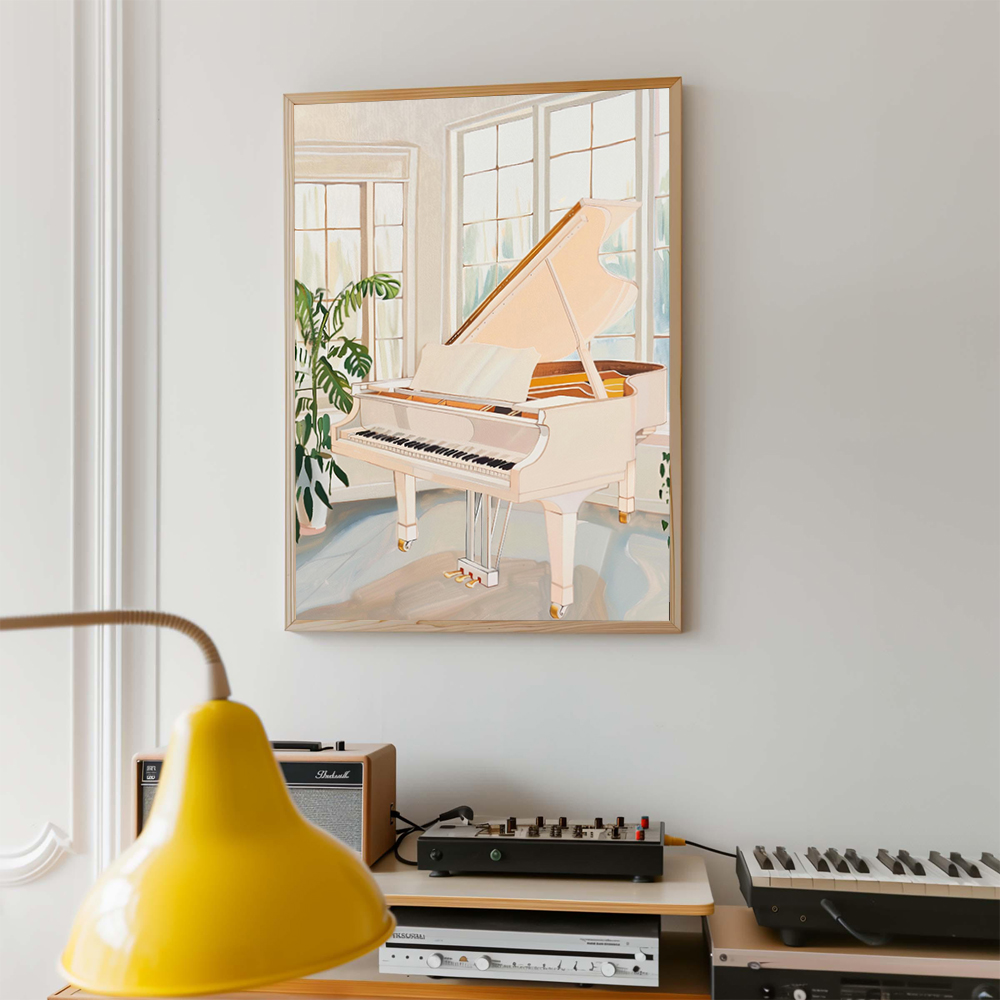 Póster de Arte Musical Retro,  - Picture Of Musical Instrument reseña y precio