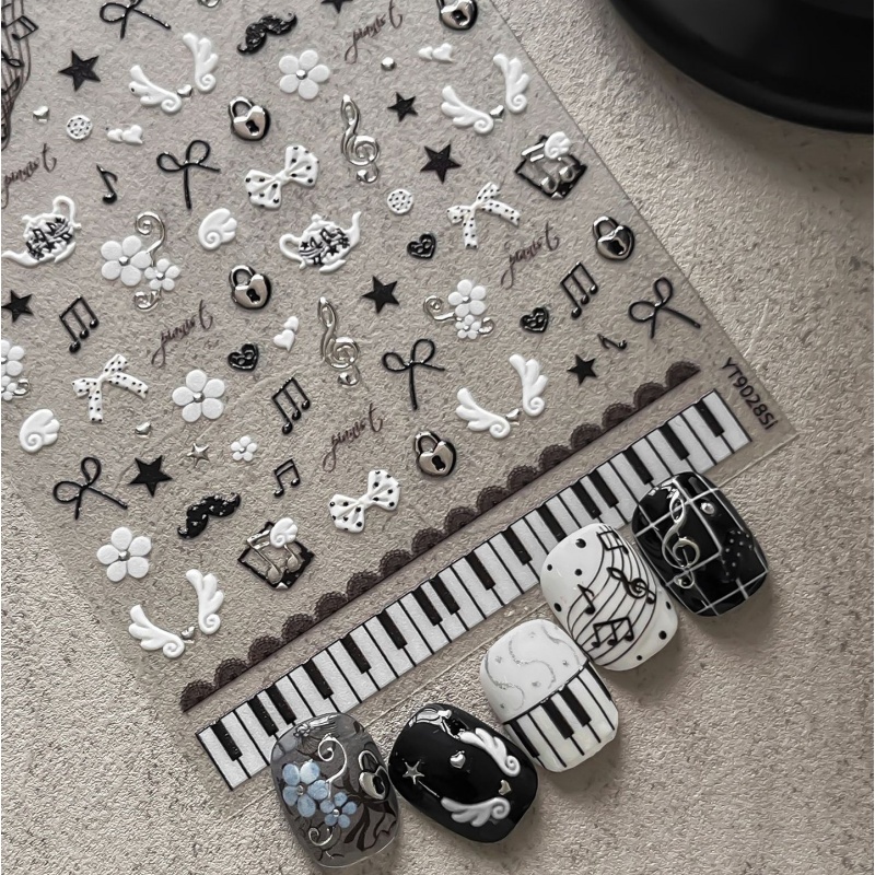 Pegatinas para uñas con notas  - Musical Instrument Images reseña y precio