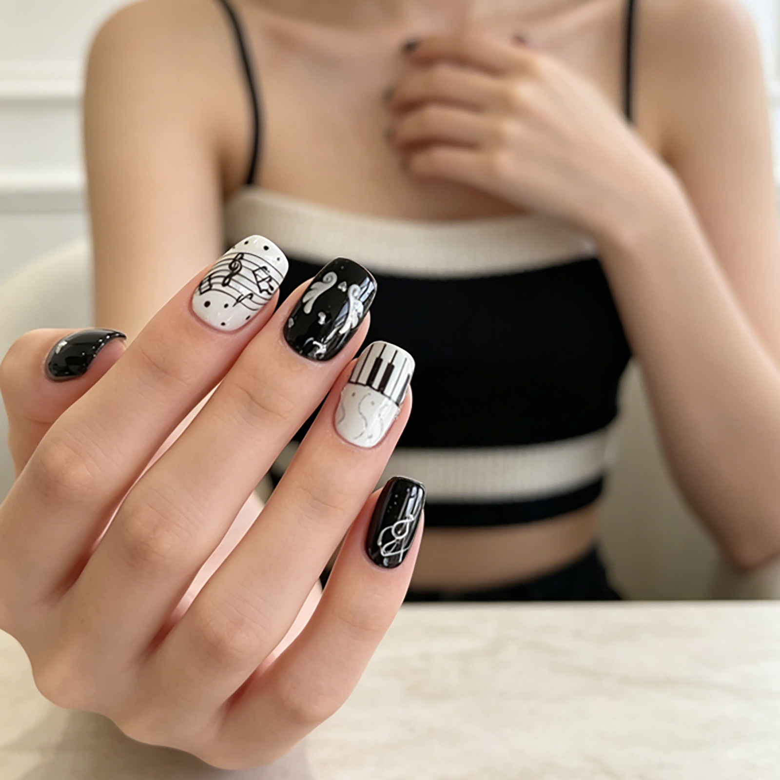 Pegatinas para uñas con notas  - Musical Instrument Images reseña y precio