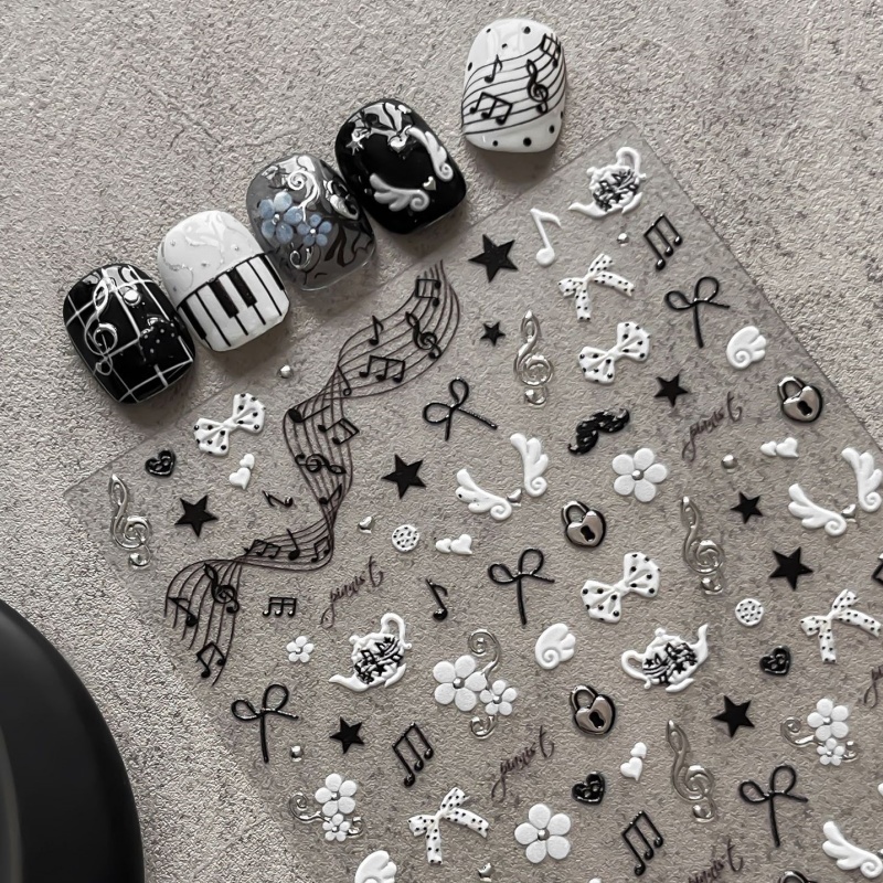 Pegatinas para uñas con notas  - Musical Instrument Images reseña y precio
